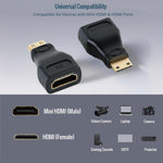 Tecmojo 8K HDMI Coupler, HDMI 2.1 Female to Female Connector Extender Gold-Plated High-Speed, Support 8K@60Hz / 4K@120Hz for Laptop, PC, Monitor, Projector, Roku TV, 2 Pack, Grey