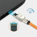 Tecmojo CAT8 Shielded RJ45 connector, Tooless Field Plug 40 Gigabit, 2 Pack
