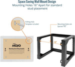 Tecmojo 6U Wall Mount Rack, Open Frame Server Rack, Network Rack for 19inch Computer/AV/Data/IT/Media Equipment, 18inch Depth, Swing Gate (6U/18inch Depth)