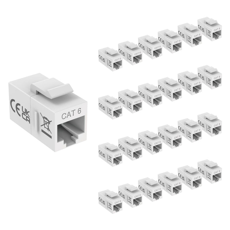 Tecmojo Keystone Coupler Cat6 UTP (Cat6 Black 25pack)