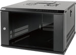 Tecmojo 9RU Wall Mount Network Cabinet, Data Server Rack Enclosure with Lockable Mesh Door and Side Panels, 50 kg /110 lbs Max Loading, 450 mm Deep, for 19 inches IT Equipment, Black