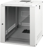 Tecmojo 9RU Wall Mount Network Cabinet, Data Server Rack Enclosure with Lockable Mesh Door and Side Panels, 50 kg /110 lbs Max Loading, 450 mm Deep, for 19 inches IT Equipment, Black