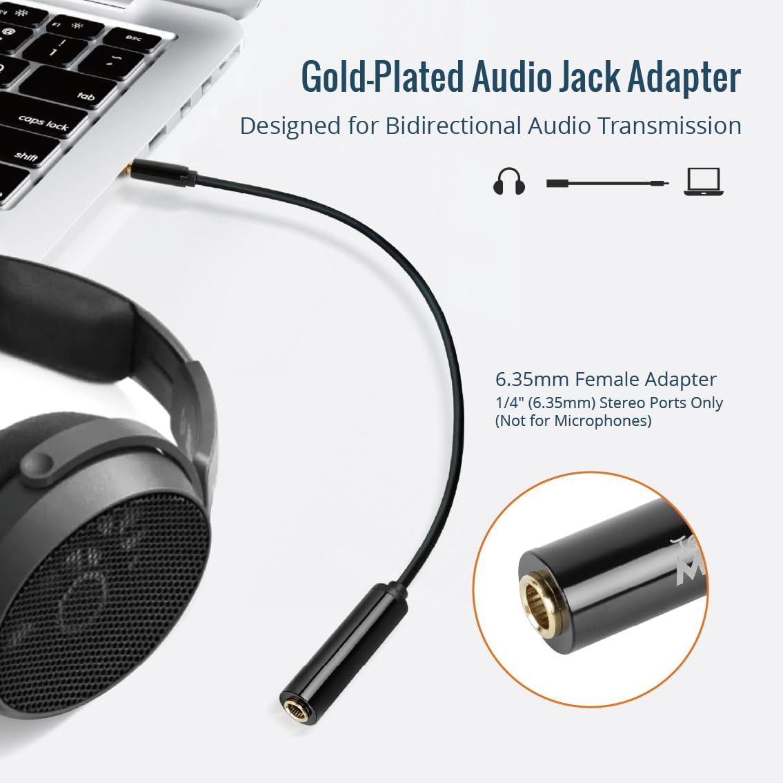 Tecmojo 2 Pack Audio Y Cable 3.5mm Female to 2 RCA Splitter Male Audio Y Cable, Gold Plated Adapter for TV, Smartphones, Record Player, MP3, Tablets, Speakers, Home Theater