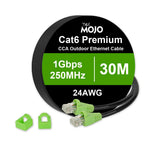 Tecmojo CAT6 UTP CCA 24AWG PVC+PE Outdoor Ethernet Cable, 15M | Weather Resistant Network Cable for Outdoor LAN and CCTV Installation