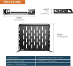 Tecmojo 1U Rack Shelf, 10 inch Universal Rack Mount Shelf 8 inch Depth Vented Cantilever Tray for 10 inch Server & Network Cabinets, Weight Capacity 10 kg / 22lbs, Black (2 Pack)