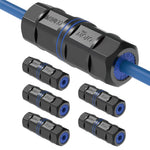 Tecmojo 3 Pack Waterproof RJ45 Connector, IP68 82mm Length Cat 6/Cat 5E/Cat 5 Shielded Waterproof RJ45 Coupler Outdoor Cable Extender for Outdoor Ethernet LAN Cable