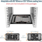 Tecmojo 4U Server Rack, 10 inch Wide 200mm Deep Desktop Rack with Shelf, Micro HDMl to HDMI Adapter Board, Blank Panel for 10 inch Servers, Network, Audio, and Video Equipment