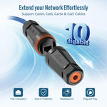 Tecmojo 5 Pack Blank Waterproof Connector, IP68 132mm Length Empty Waterproof Coupler Outdoor Cable Extender for Outdoor Ethernet LAN Cable