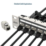 Tecmojo CAT6A Shielded keystone jack 10Gigabit (12, Silver, CAT6A)
