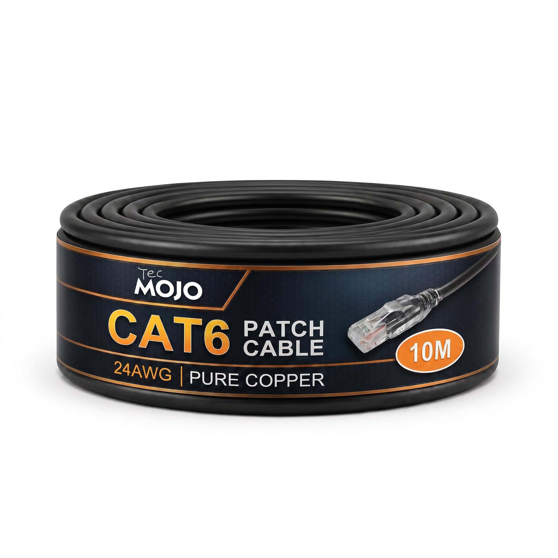 Tecmojo Ethernet Patch Cable 0.5M, 6 Pack, CAT6 UTP Gigabit LAN Network Cable, Pure Copper LSZH RJ45 Snag-Free Patch Cord Black