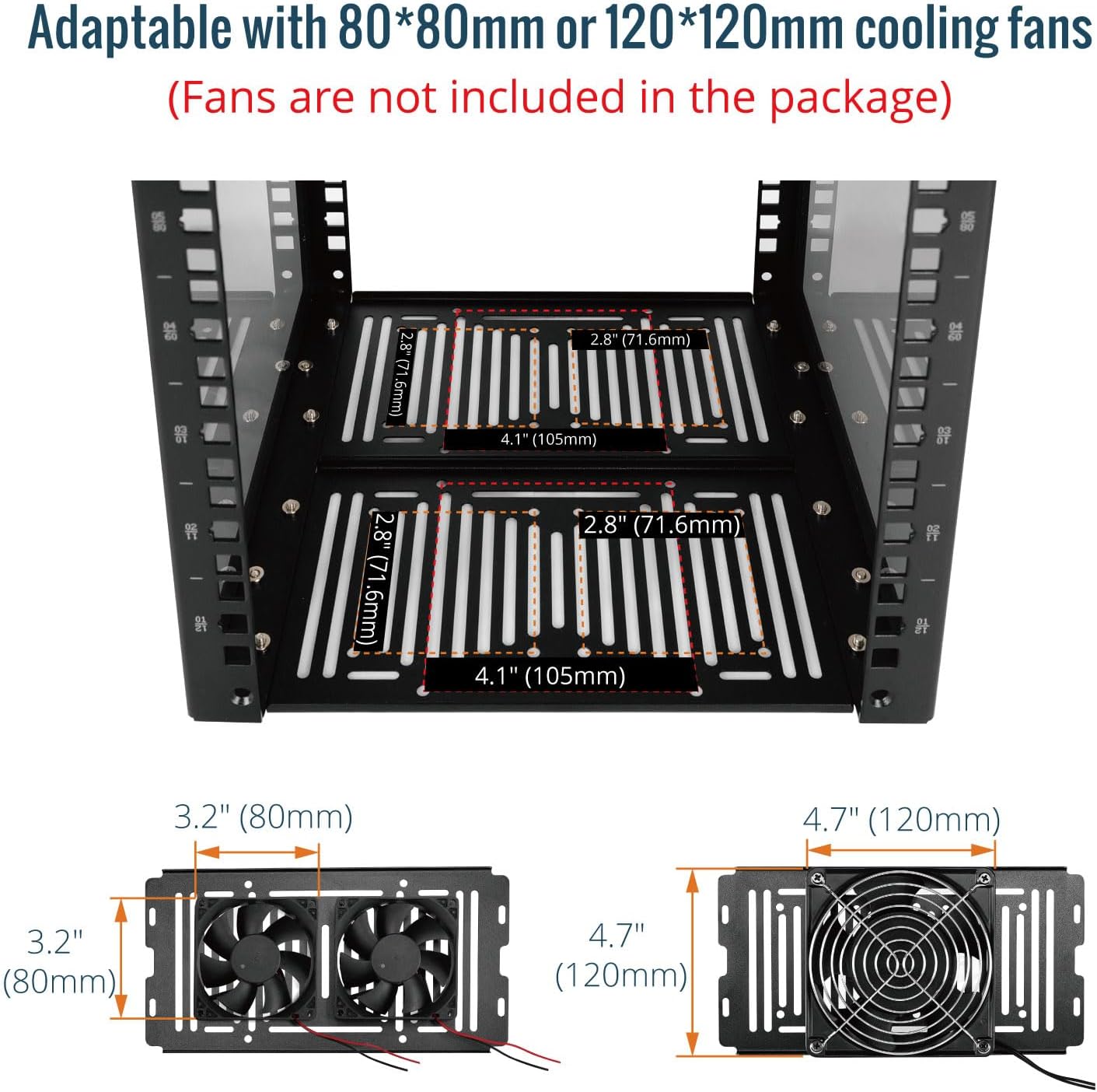 Tecmojo 12U Server Rack, 10 inch Wide 260mm Deep Desktop Rack with Shelf, Micro HDMl to HDMI Adapter Board, Blank Panel for 10 inch Servers, Network, Audio, and Video Equipment, Black
