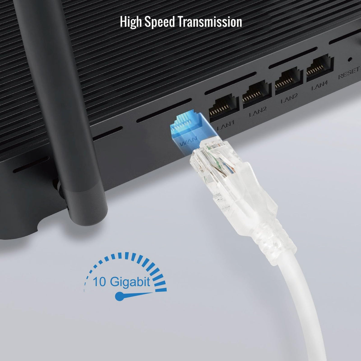 Tecmojo Ethernet Patch Cable 0.5M 6Pack, CAT6A UTP 10 Gigabit LAN Network Cable, Pure Copper LSZH RJ45 Snag-Free Patch Cord, White RAL9003