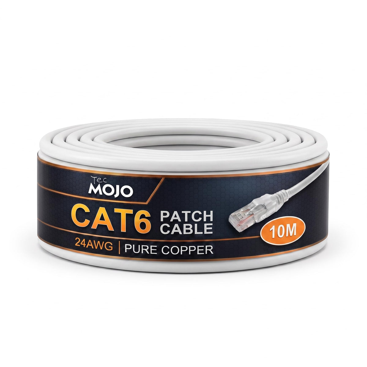 Tecmojo Ethernet Patch Cable 0.5M, 6 Pack, CAT6 UTP Gigabit LAN Network Cable, Pure Copper LSZH RJ45 Snag-Free Patch Cord Black