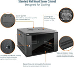 Tecmojo 9RU Wall Mount Network Cabinet, Data Server Rack Enclosure with Lockable Mesh Door and Side Panels, 50 kg /110 lbs Max Loading, 450 mm Deep, for 19 inches IT Equipment, Black