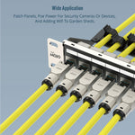 Tecmojo CAT8 S/FTP 20M, 40Gigabit LAN Ethernet Network Bulk Cable Pure Copper Conductor 22AWG with 40% Copper Braiding Shielding LSZH Dca, Yellow, with Cable Tool, RJ45 Connectors & Keystone Jacks