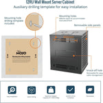Tecmojo 9RU Wall Mount Network Cabinet, Data Server Rack Enclosure with Lockable Mesh Door and Side Panels, 50 kg /110 lbs Max Loading, 450 mm Deep, for 19 inches IT Equipment, Black