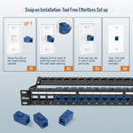 Tecmojo Keystone Coupler Cat6 UTP (Cat6 Black 25pack)