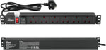 Tecmojo Rack Mount PDU 13A Switched Power distribution Unit, Aluminum Alloy With UK Plug, 2M Cable (3 way 10 inch)
