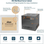 Tecmojo 9RU Wall Mount Network Cabinet, Data Server Rack Enclosure with Lockable Mesh Door and Side Panels, 50 kg /110 lbs Max Loading, 450 mm Deep, for 19 inches IT Equipment, Black