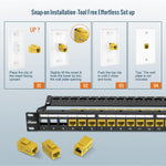 Tecmojo Keystone Coupler Cat6 UTP (Cat6 Black 25pack)