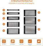 Tecmojo 2U Blank Panel,Rack Mount Plate for 19inch Server Rack,Network Rack,Enclosures and Cabinets,Vented,Black(2 Pack)