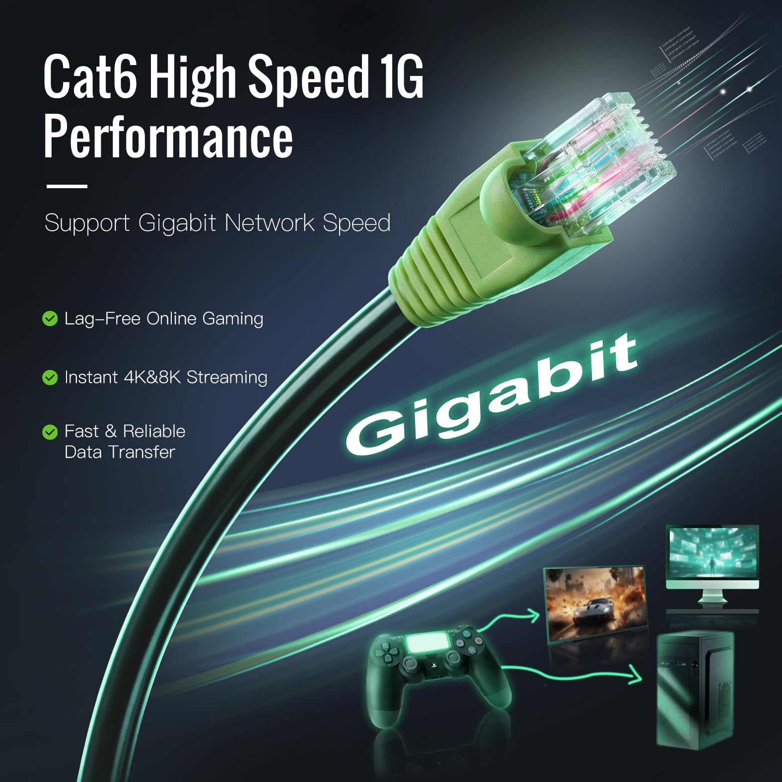 Tecmojo CAT6 UTP CCA 24AWG PVC+PE Outdoor Ethernet Cable, 15M | Weather Resistant Network Cable for Outdoor LAN and CCTV Installation