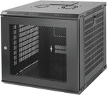 Tecmojo 9RU Wall Mount Network Cabinet, Data Server Rack Enclosure with Lockable Mesh Door and Side Panels, 50 kg /110 lbs Max Loading, 450 mm Deep, for 19 inches IT Equipment, Black