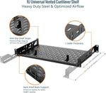 Tecmojo 1U Rack Shelf,19 inch Rack Shelf 8 inch Depth, Rack Mount Shelf, Server Rack Shelf and Network shelf with Anti-Slip Stops, 55lbs(25KG) Capacity of Vented 1U Shelf,No Lip(2 Pack)
