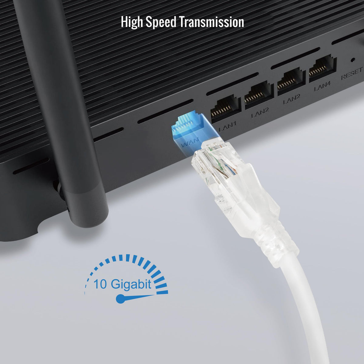 Tecmojo Ethernet Patch Cable 0.5M 6Pack, CAT6A UTP 10 Gigabit LAN Network Cable, Pure Copper LSZH RJ45 Snag-Free Patch Cord, White RAL9003