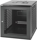 Tecmojo 9RU Wall Mount Network Cabinet, Data Server Rack Enclosure with Lockable Mesh Door and Side Panels, 50 kg /110 lbs Max Loading, 450 mm Deep, for 19 inches IT Equipment, Black