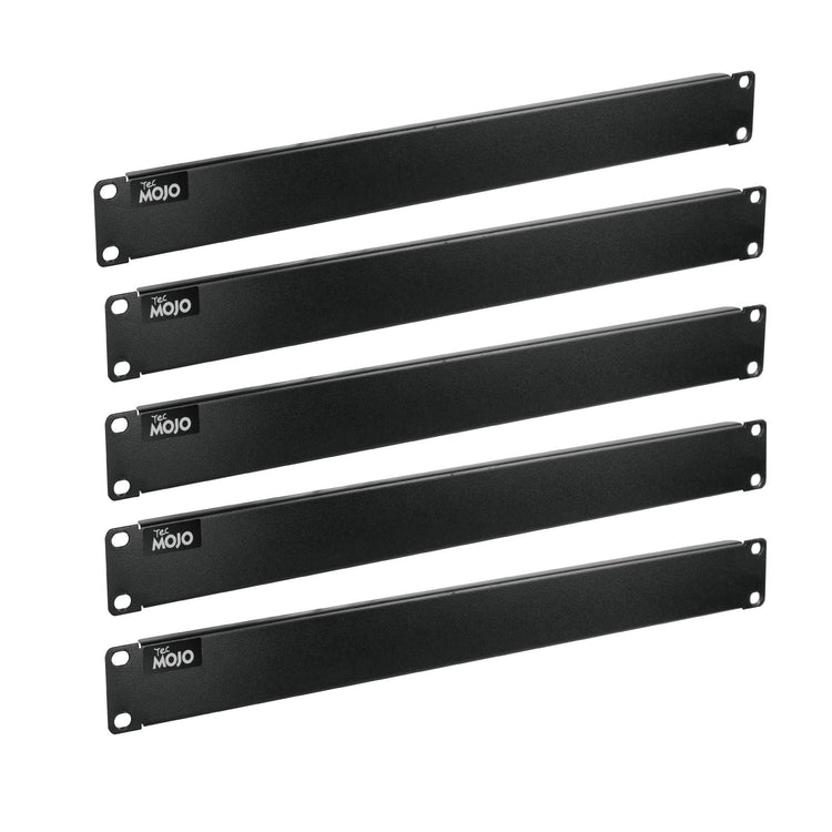 Tecmojo 1U Blank Panel, Rack Mount Plate for 19inch Server Rack,Network Rack, Enclosures and Cabinets, Black (1U SOLID 5 Pack)