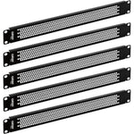 Tecmojo 1U Blank Panel, Vented Server Rack Blank Panel, Rack Mount Plate for 19in Server Network Rack Enclosure/Cabinet, Black(5 Pack)
