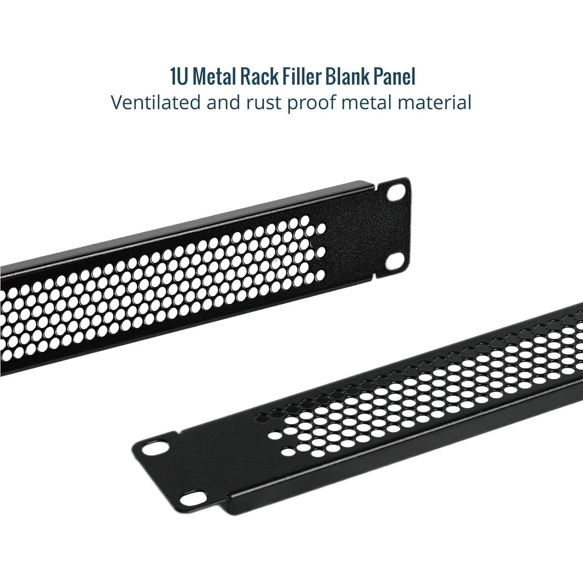Tecmojo 1U Blank Panel, Vented Server Rack Blank Panel, Rack Mount Plate for 19in Server Network Rack Enclosure/Cabinet, Black(5 Pack)