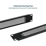 Tecmojo 1U Blank Panel, Vented Server Rack Blank Panel, Rack Mount Plate for 19in Server Network Rack Enclosure/Cabinet, Black(5 Pack)