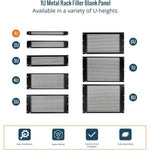 Tecmojo 1U Blank Panel, Vented Server Rack Blank Panel, Rack Mount Plate for 19in Server Network Rack Enclosure/Cabinet, Black(5 Pack)