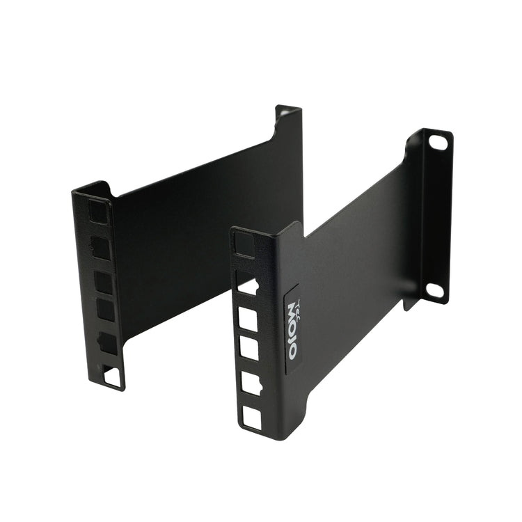 Tecmojo 1RU Server Rack Depth Extender, 102mm Recessed Rack Mount Adapter Kit for Network Device, Standard 19 inches Open Frame Enclosure Compatible, Black